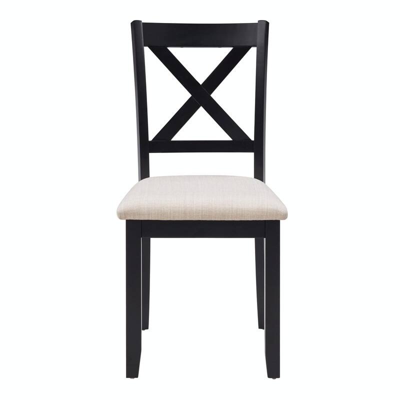 Wooden Dining Chairs Set of 4, Upholstered Kitchen & Dining Room Side Chairs with Padded Seat for Living Room