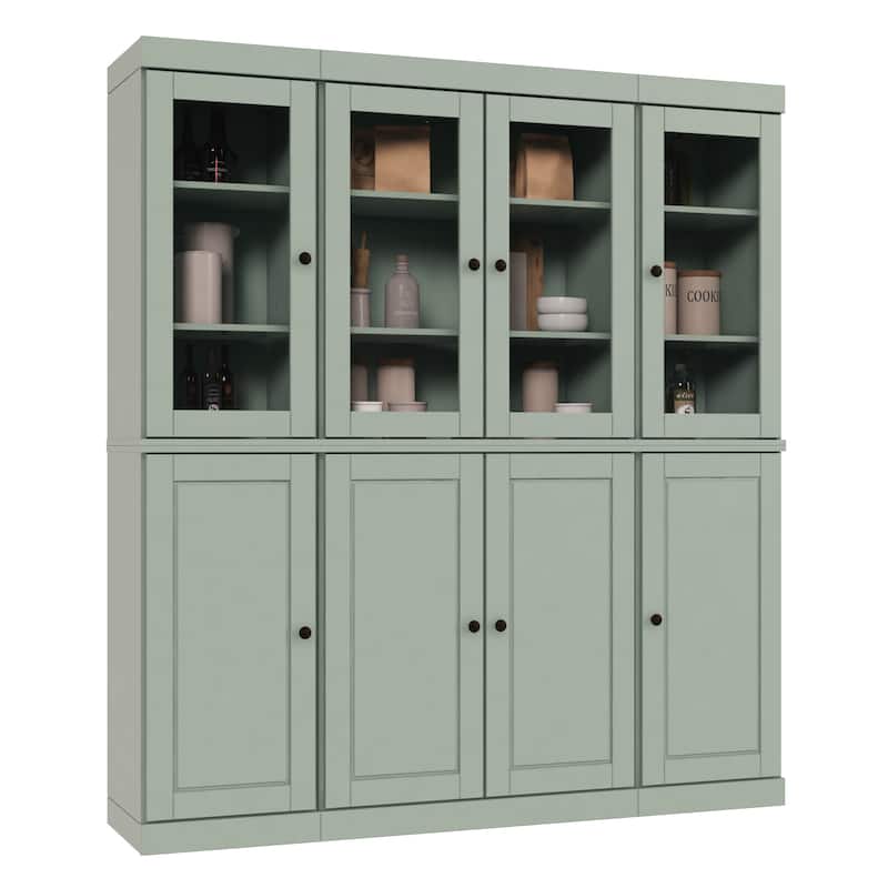 Palace Imports 100% Solid Wood 65" Kitchen China Pantry Cabinet - 65" x 71.5"