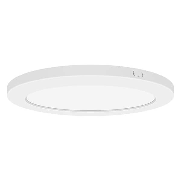 slide 2 of 6, Access Lighting ModPLUS - Round LED Flush Mount - 7" - 120-277V - White Finish - White Acrylic White