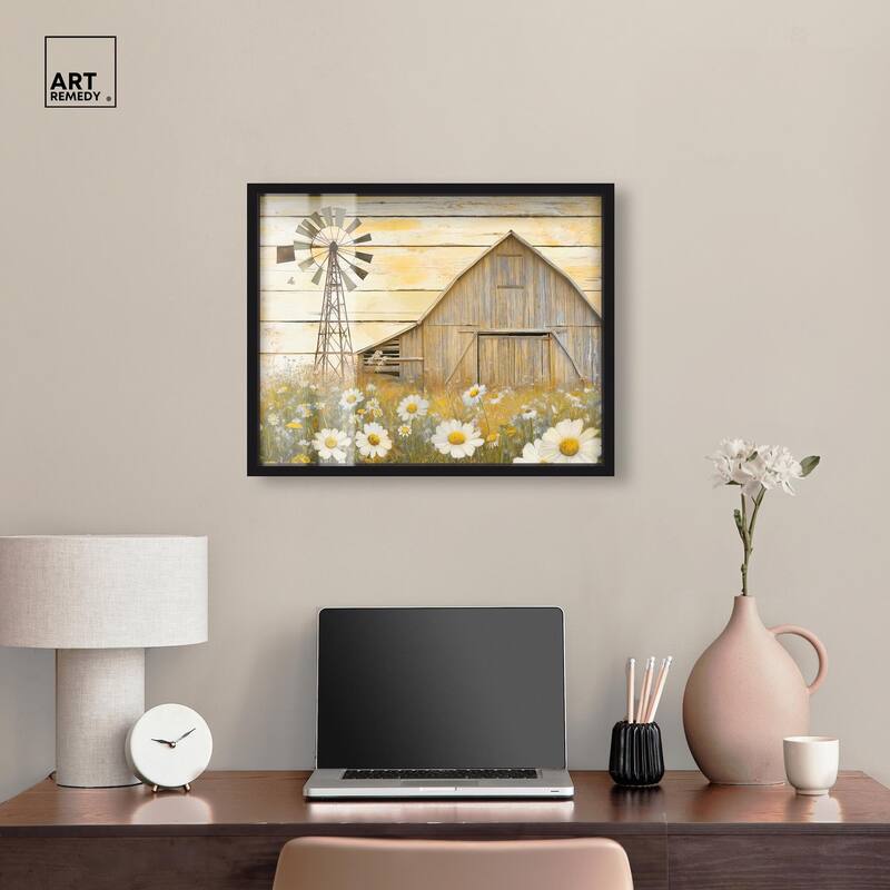 Old Windmill Shadowbox by Art Remedy