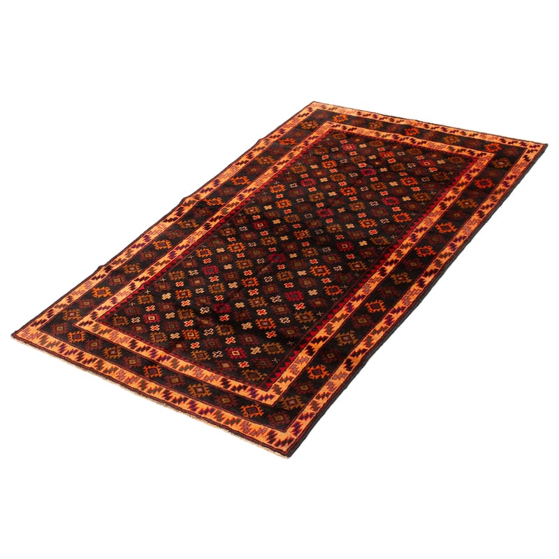 Teimani Black Rug 4'1" x 7'1" - 4'1 x 7'1