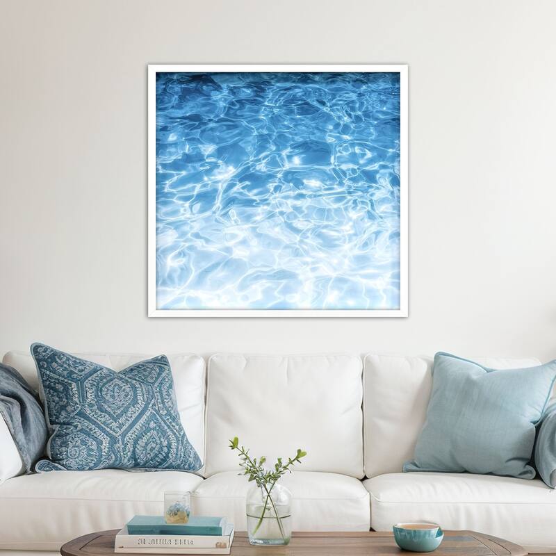 Paragon Turquoise Ocean Framed Art - Wood