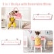 preview thumbnail 2 of 16, Gymax Kids Vanity Princess Makeup Dressing Table Stool Set W/ Mirror - See Details