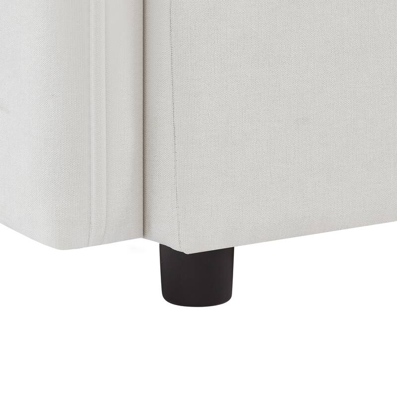 U-Shaped Modular Sectional Sofa with 2 Storage Ottomans, Convertible Sectional Sofa Bed, 6 Seater Sofa with Throw Pillows