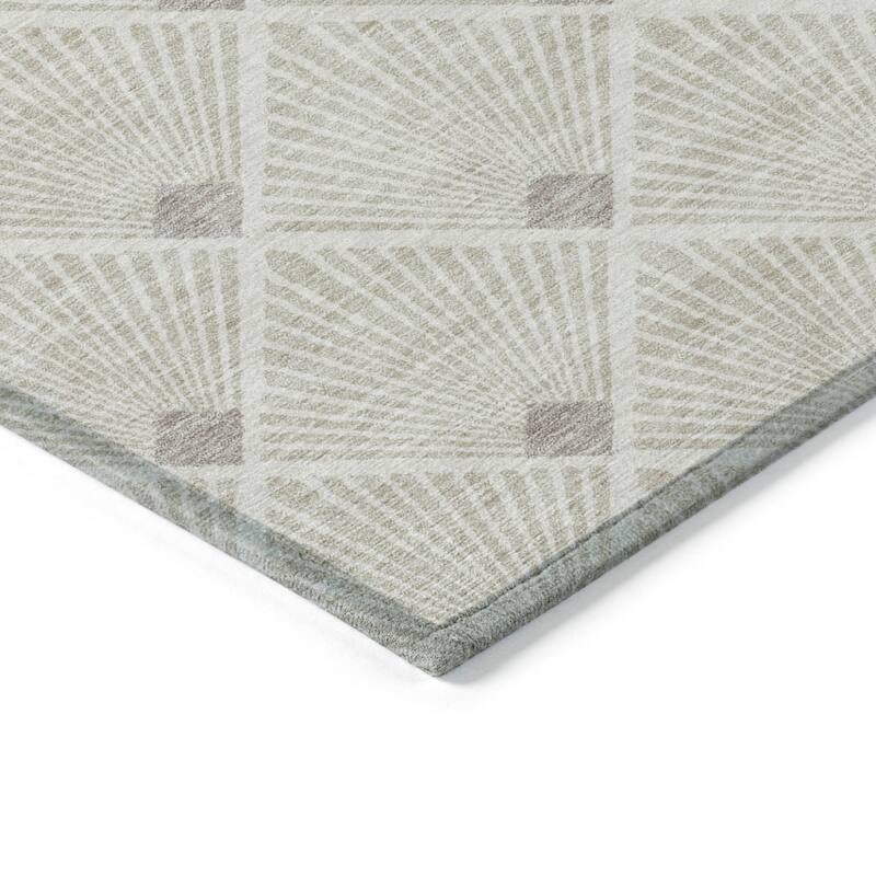 HomeRoots Geometric Transitional Rectangle Outdoor Rug