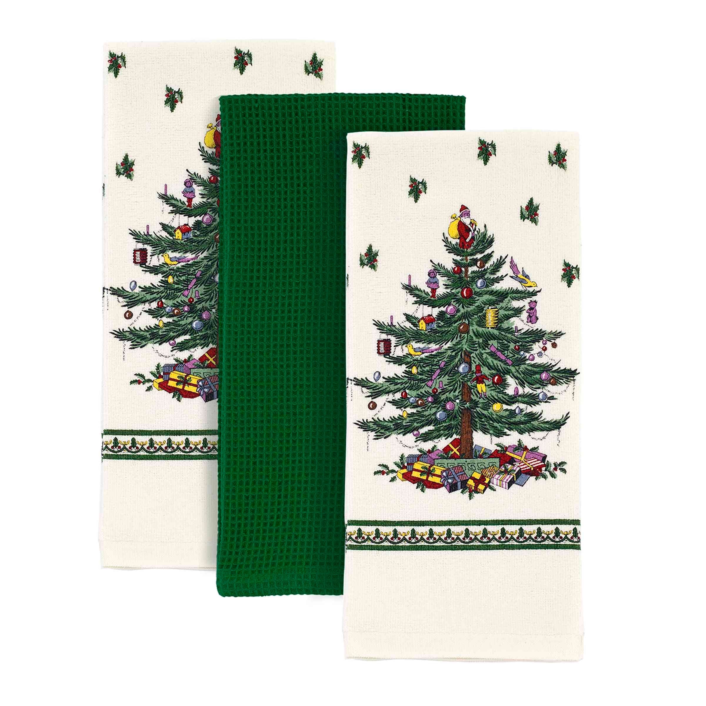 Spode® Christmas Tree 3-Piece Kitchen Towel Set - Kitchen Towel 3pc