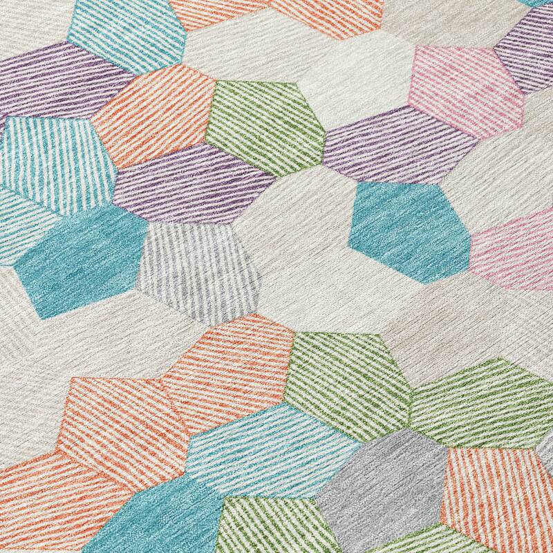 Machine Washable Indoor/ Outdoor Modern Loyd Chantille Rug