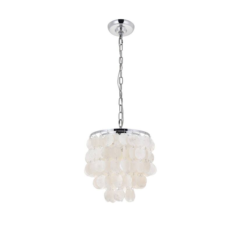 Selene Shell/ Brass 1-light Pendant