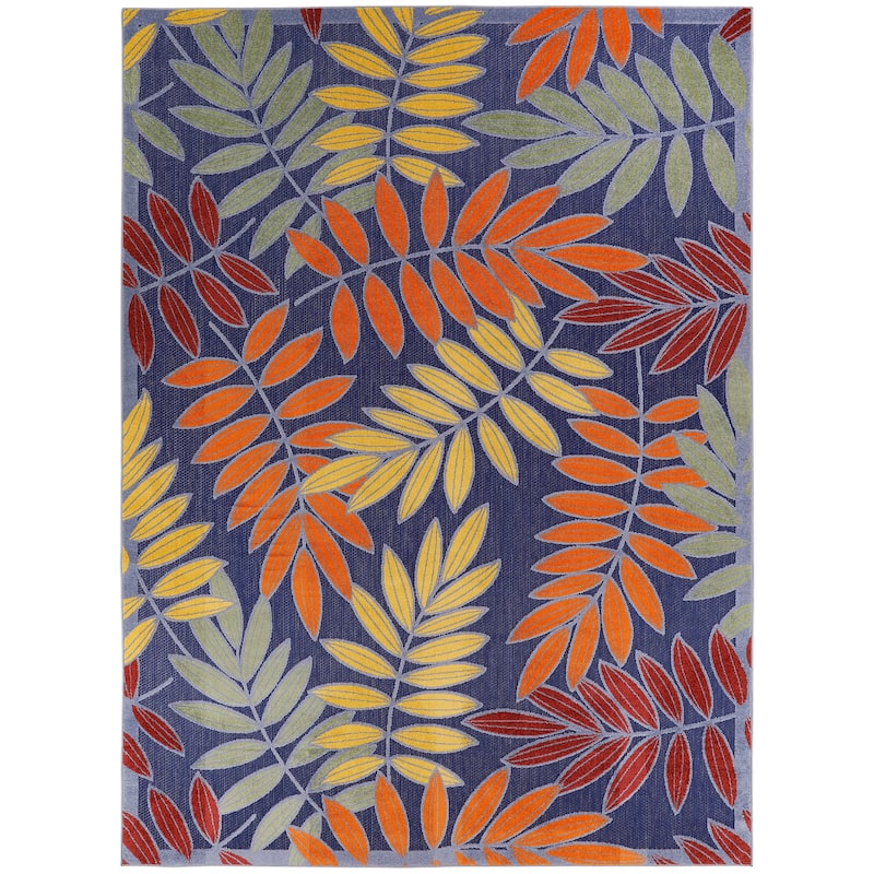 Nourison Alice Indoor/Outdoor Floral Area Rug - 7'10" x 10'6" - Navy/Multicolor