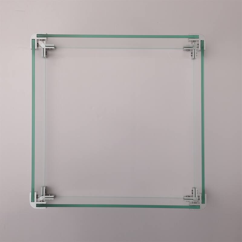Outdoor Glass Wind Gurad Square Glass Windshield for Square Fire Table