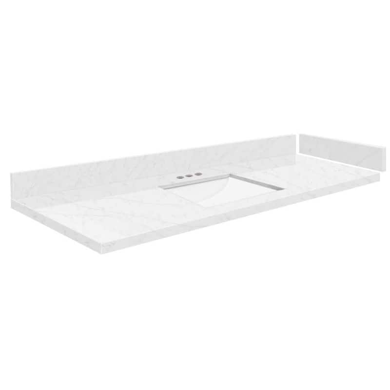 Transolid VT55.25x22-1RU-4 Silestone 56" Quartz Vanity Top with