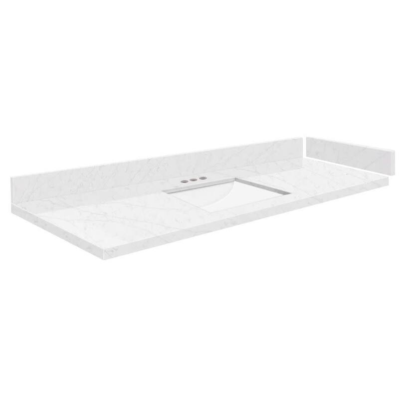 Transolid VT58.5x22-1RU-4 Silestone 59" Quartz Vanity Top with