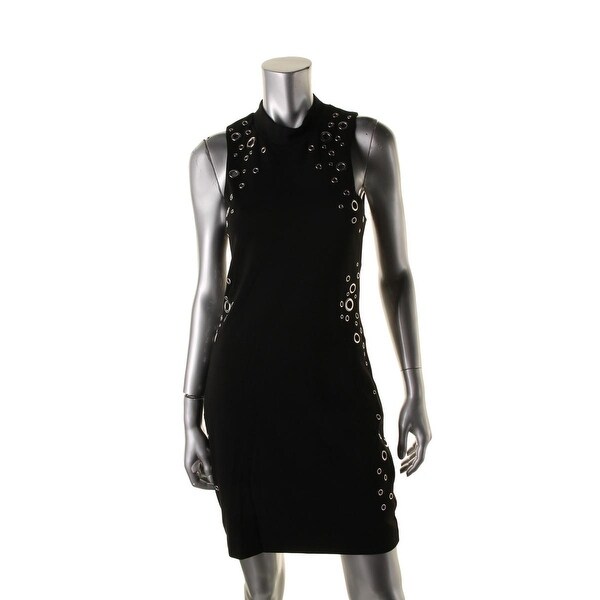 white mock turtleneck dress