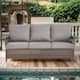 Option Brwon Wicker Grey Cushion
