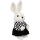 preview thumbnail 4 of 4, Girl Easter Rabbit Figurine in Checkered Dress -10"