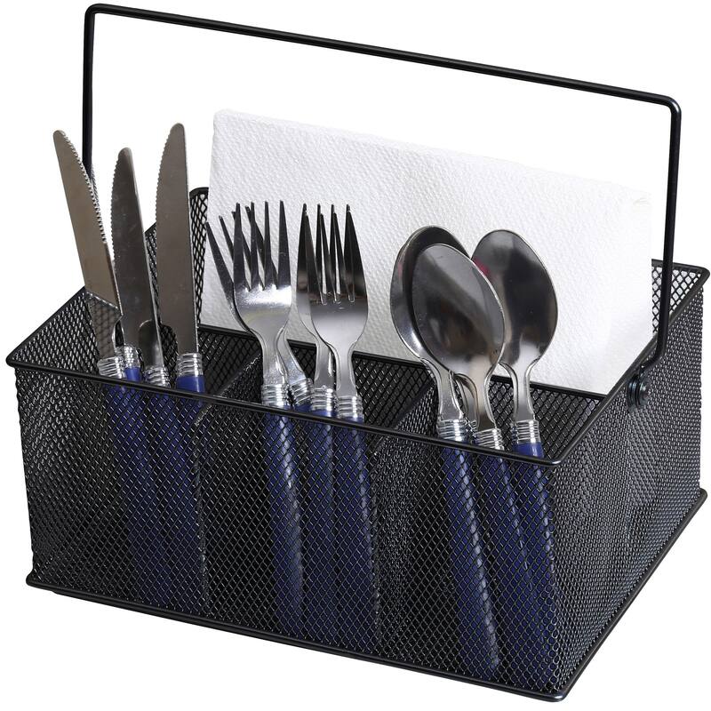 Mesh Condiment Caddy / Kitchen Supply, Utensil, Napkin Holder, 1151mb