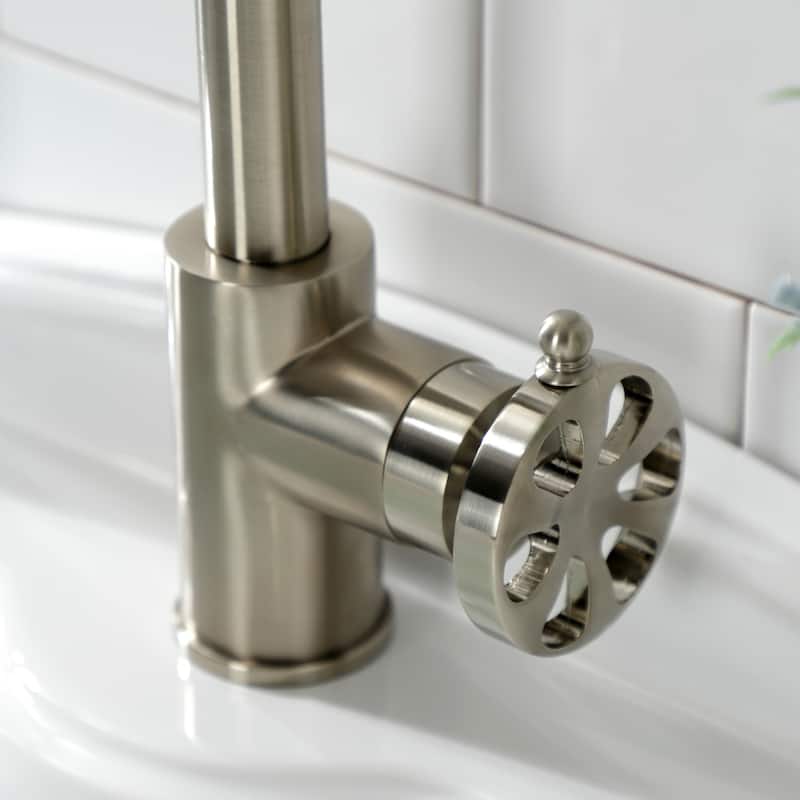Kingston Brass Belknap Single-Handle 1-Hole Deck Mount Bathroom Faucet with Push Pop-Up