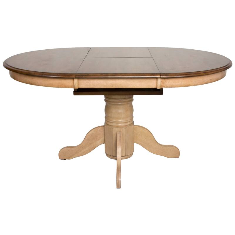 Extendable Dining Table - 42" Round to 60" Oval - Seats 6 - Butterfly Table - 60