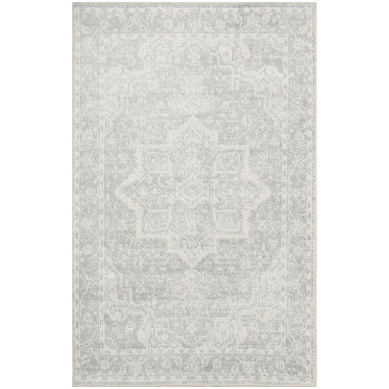 Nourison Astra Machine Washable Distressed Area Rug - 3' 3" x 5' - Grey