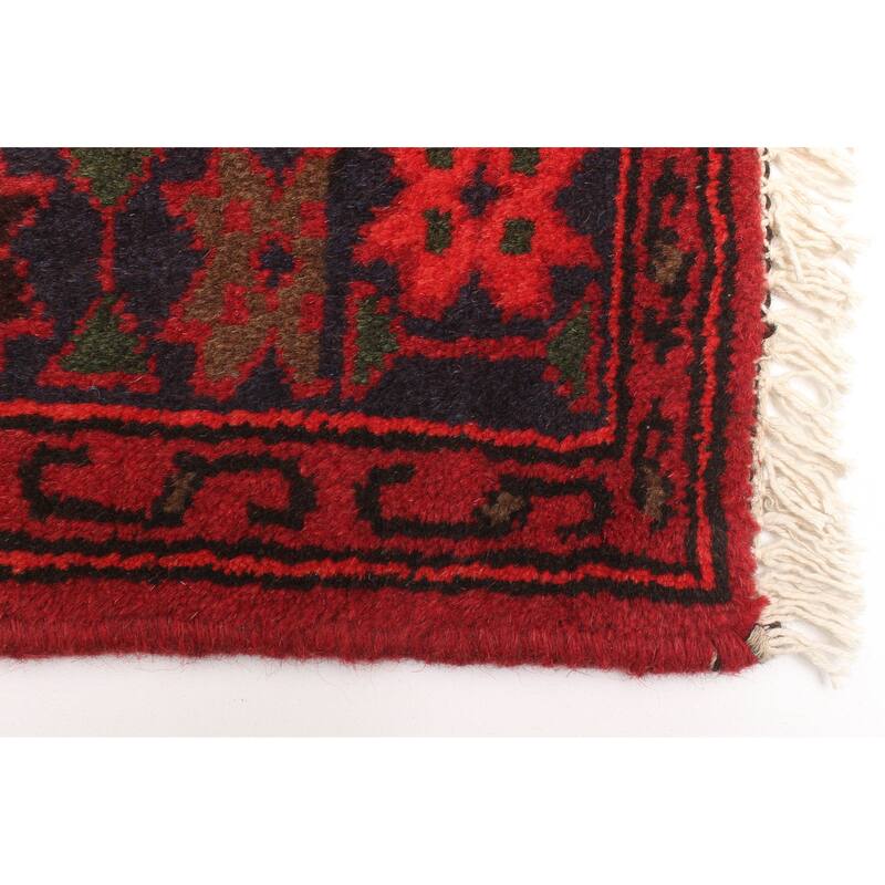 ECARPETGALLERY Hand-knotted Andelz Red Wool Rug - 4'1 x 6'3