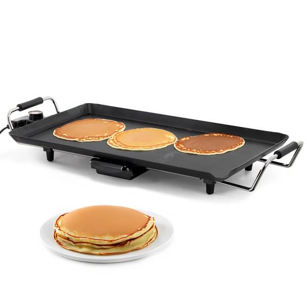 21 Inch Nonstick Coating Electric Griddle with Temperature Control and Drip-Tray