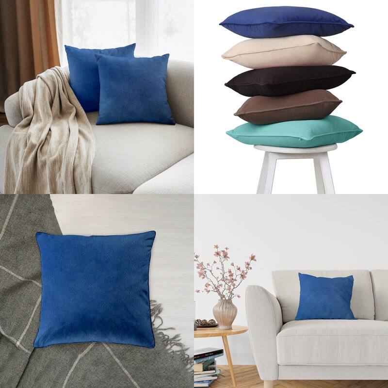 A1HC Pack of 2 Velvet Throw Pillow Insert, Hypoallergenic Down Alternative Fill