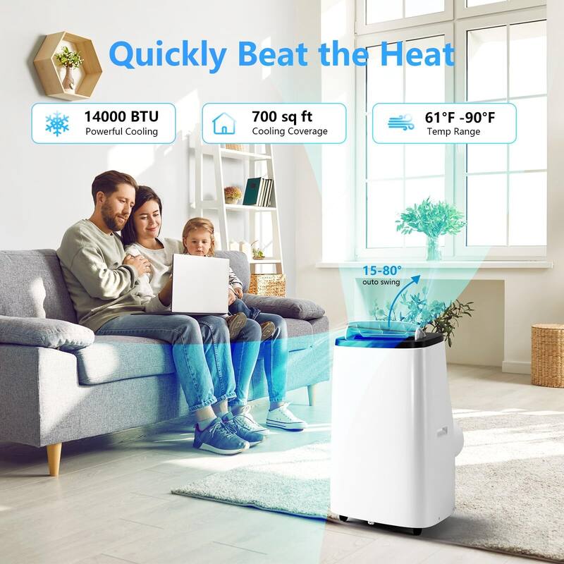 14000 Btu Portable Air Conditioner With Remote Control