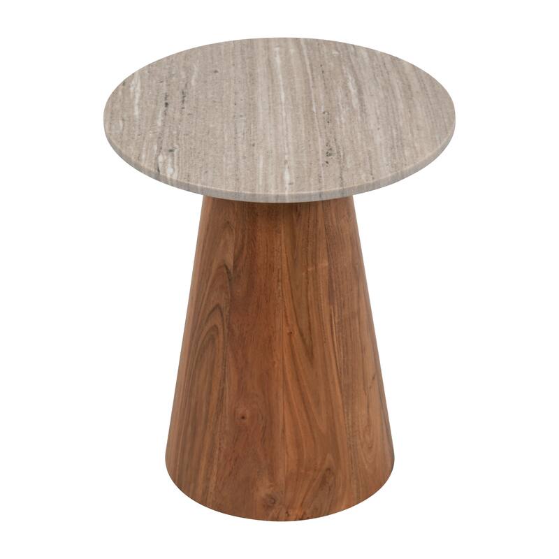Sagebrook Home Chic Iron Marble Cylinder Coffee Table - Perfect For Home Decor