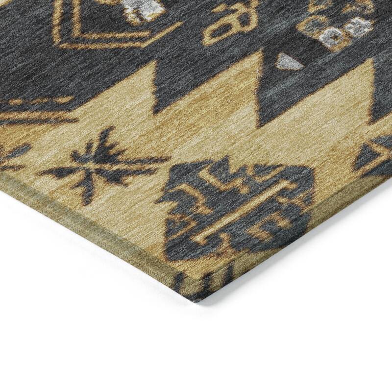 HomeRoots Tribal Transitional Rectangle Outdoor Rug