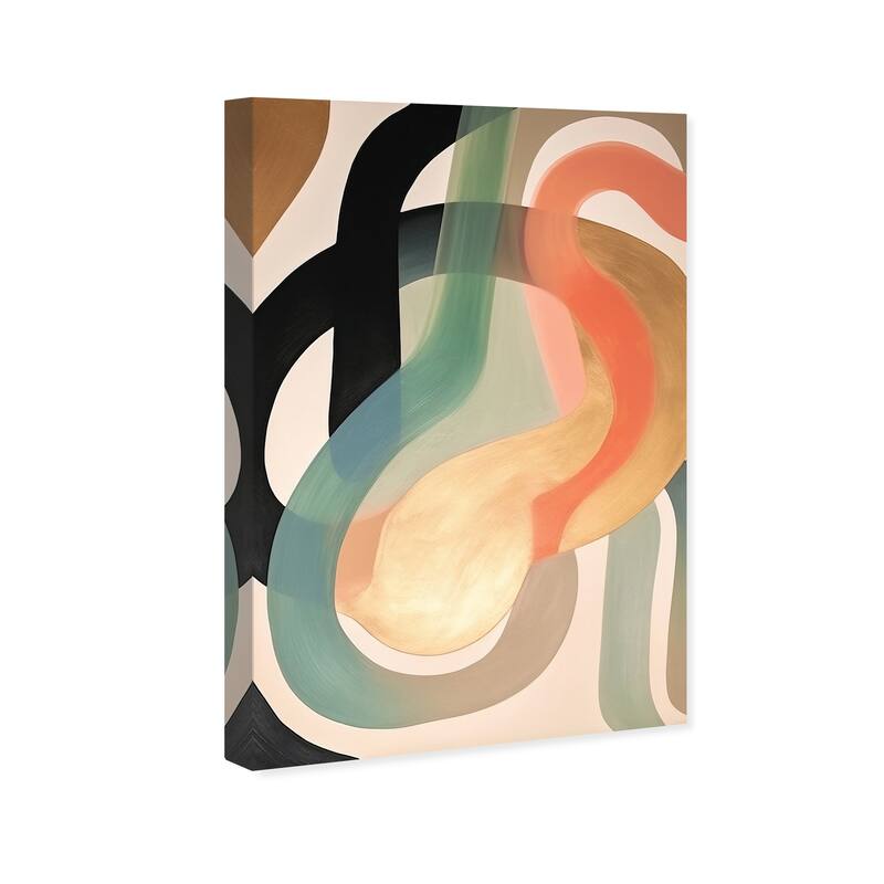 Wynwood Studio Canvas Abstract Medusa Glam Gold and Metallic Gold Modern & Contemporary Wall Art Canvas Print