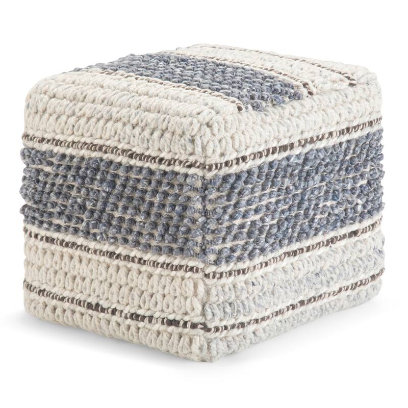 WYNDENHALL Heyfield Square Pouf Handloom Woven