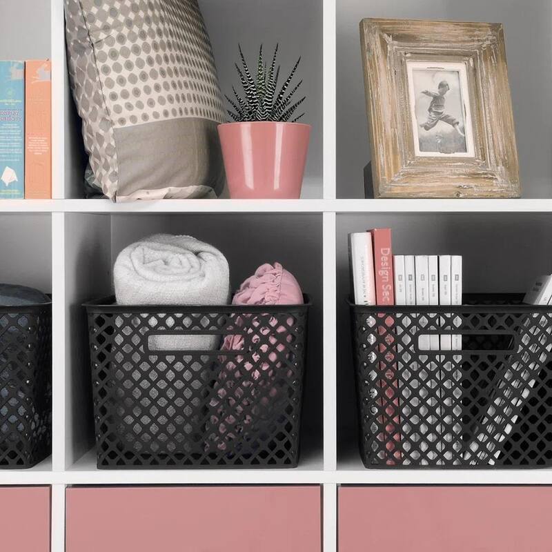 2 PCS Large Decorative Basket, Black, 2 Pack