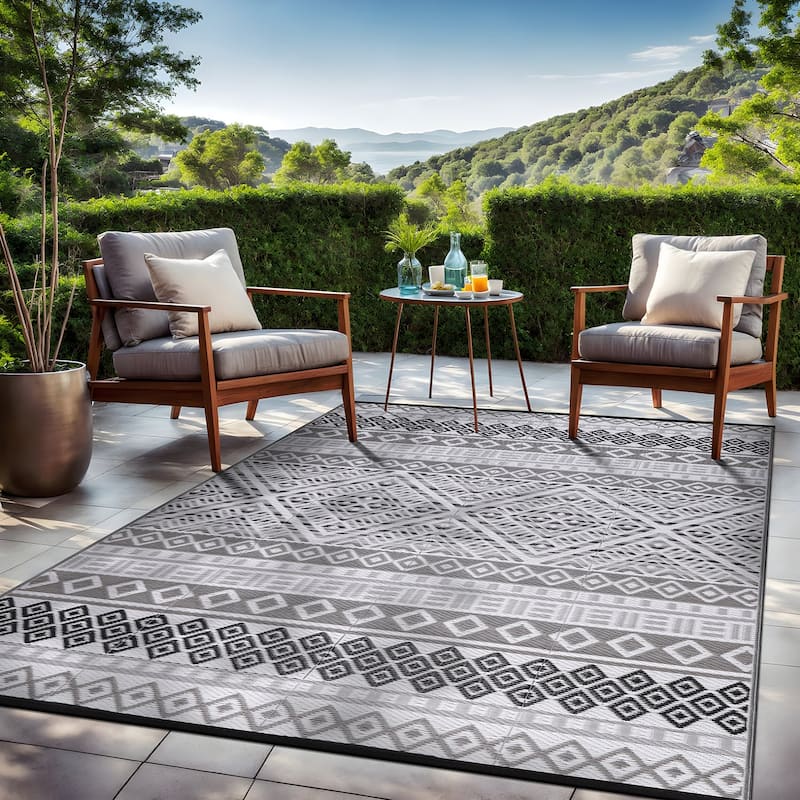 Beverly Rug Boho Outdoor Rug Waterproof for Patio, RV Camping