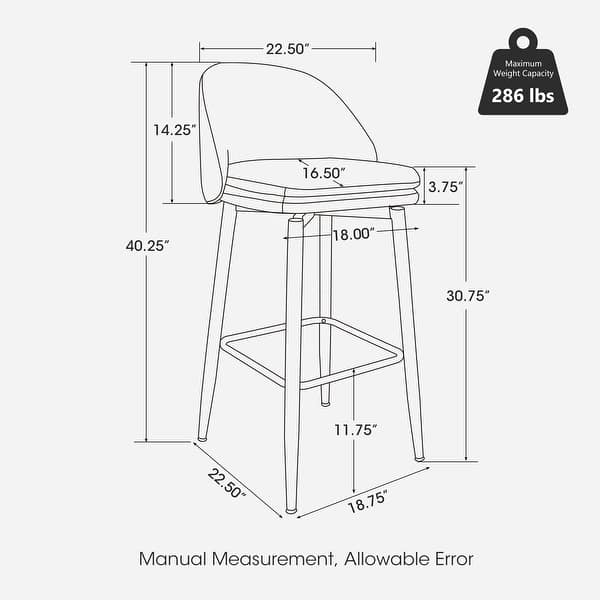 dimension image slide 4 of 5, Glitzhome Modern 3-Piece Adjustable Bar Table Faux Leather Stool Pub Sets