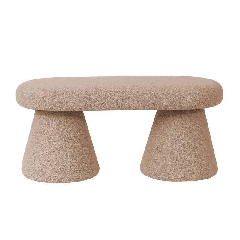 Adeco 39 Inches Long Soft Ottoman Bench for Living Room Bedroom