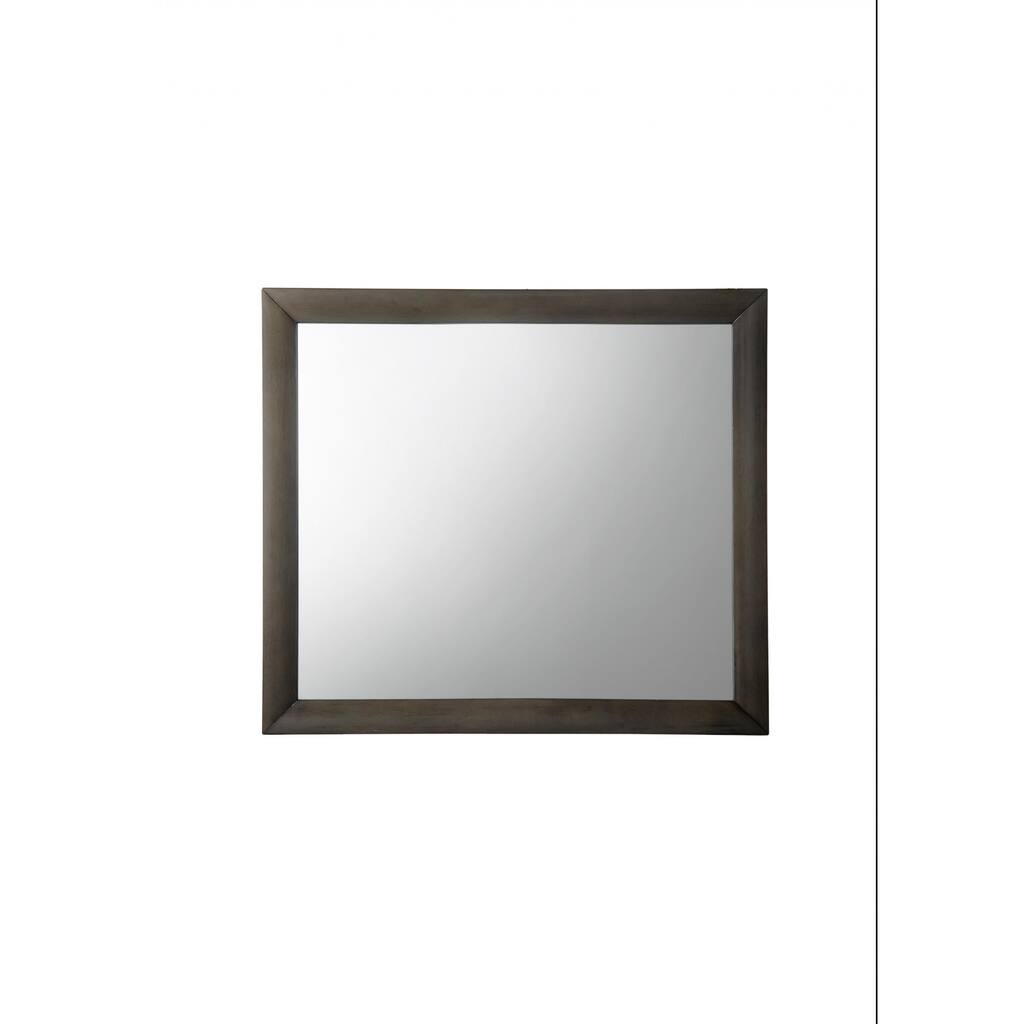 Wooden Rectangular Mirror - 39" W x 1" D x 35" H