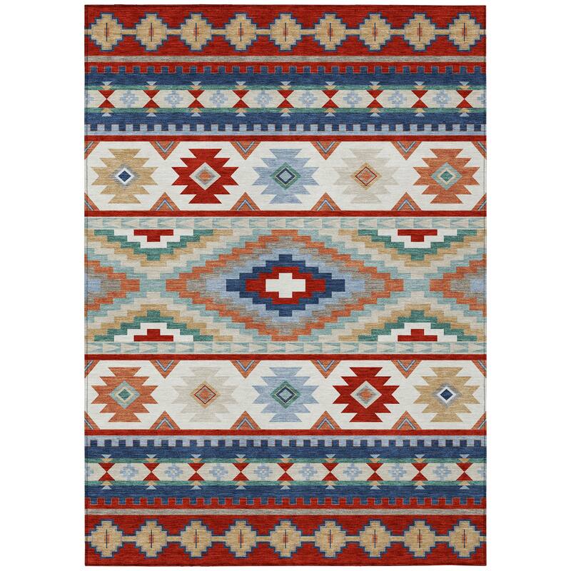 Machine Washable Indoor/ Outdoor Modern Ottawa Chantille Rug