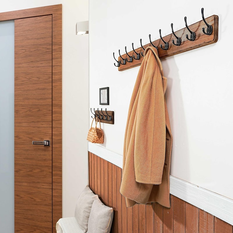 Coat Rack Wall Mount with 10 Hooks