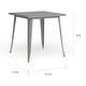 preview thumbnail 5 of 28, 31.5-inch Square Metal Indoor/Outdoor Cafe Table