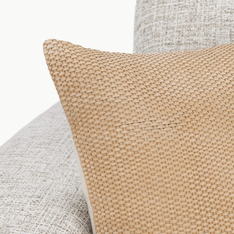 Villa by Classic Home Bassinet 18" Genuine Suede Leather Throw Pillow