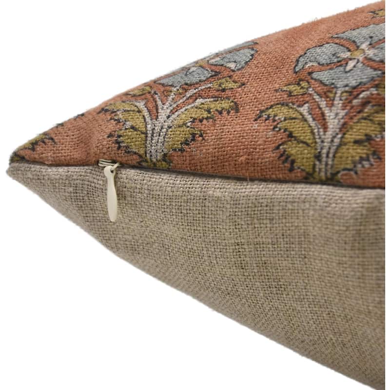 Fabdivine Linen Bohemian Block print pillow Cover