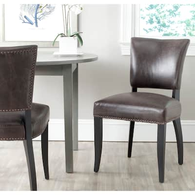 SAFAVIEH Eluned Antique Brown Dining Chair (Set of 2) - 21"W x 24"D x 36"H