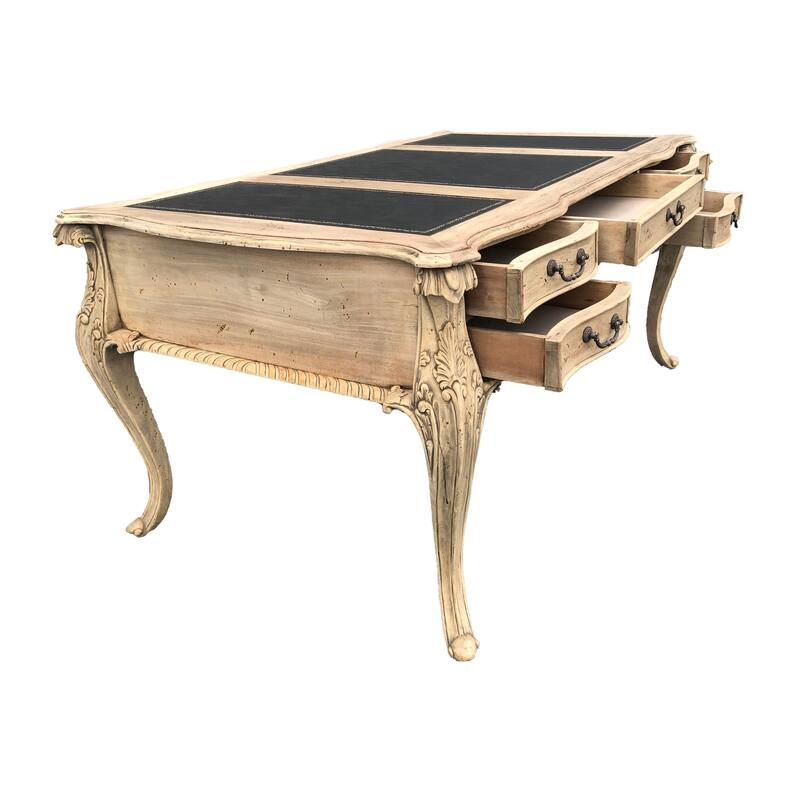 Heritage Furnishings Large Mahogany Writing Desk with Natural finish by AFD Home