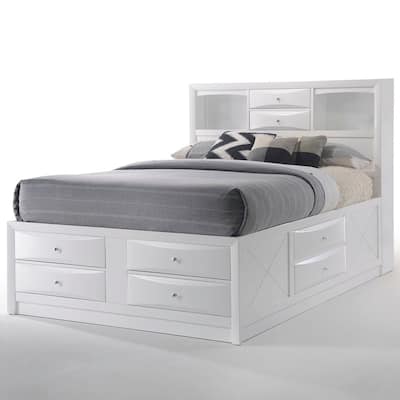 Queen Bed in White