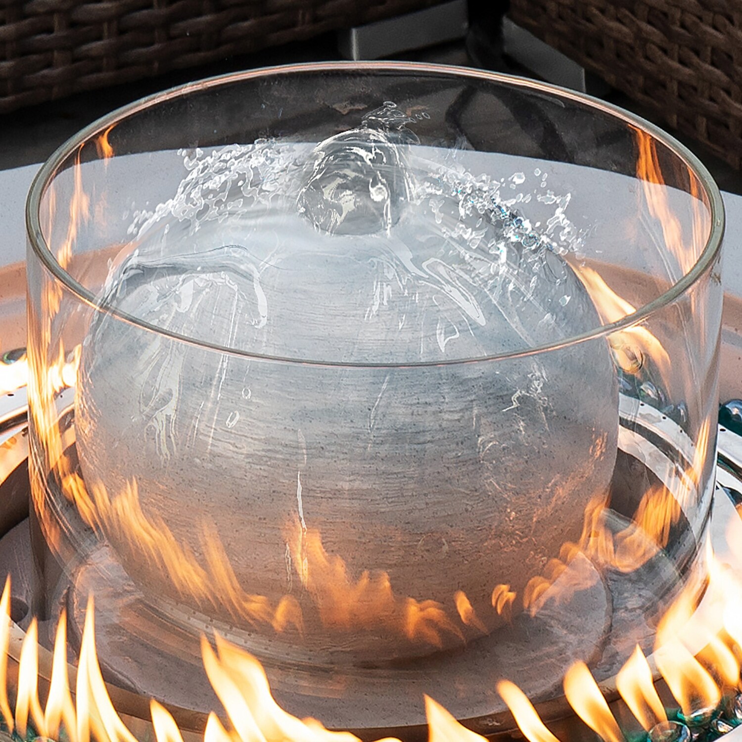 COSIEST Outdoor Propane Fire and Water Fountain Fire Pit Table - Bed Bath \u0026  Beyond - 36149273, image size:1500x1500