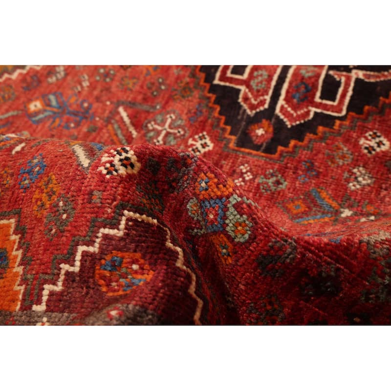 ECARPETGALLERY Hand-knotted Melis Vintage Red Wool Rug - 5'4 x 8'2