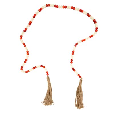Rustic Charm Wood Beaded Garland - 72"