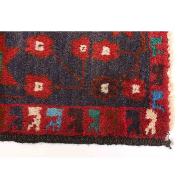 ECARPETGALLERY Hand-knotted Teimani Red Wool Rug - 2'8 x 4'6
