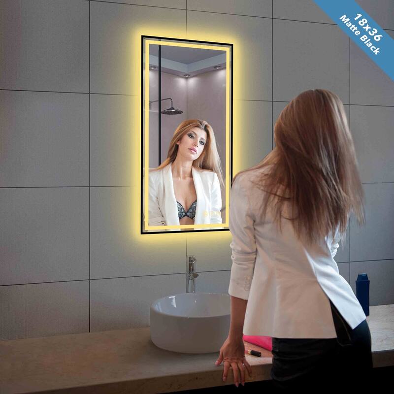 Fogless Color and Brightness Adjustable LED Mirror