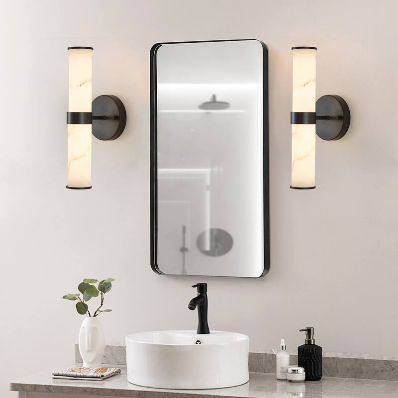 Modern Elegant Resin Wall Sconce for Bathrooms, Hallways, and Bedrooms(2 pack)